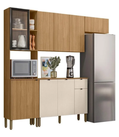 Cozinha Compacta Vert Plus/OBS: Balcão OPCIONAL e Geladeira não INCLUSO